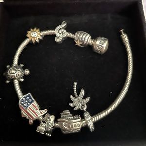 Original Pandora bracelet with charms